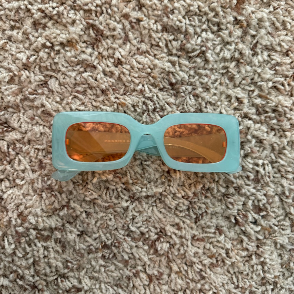 blue and orange sunglasses